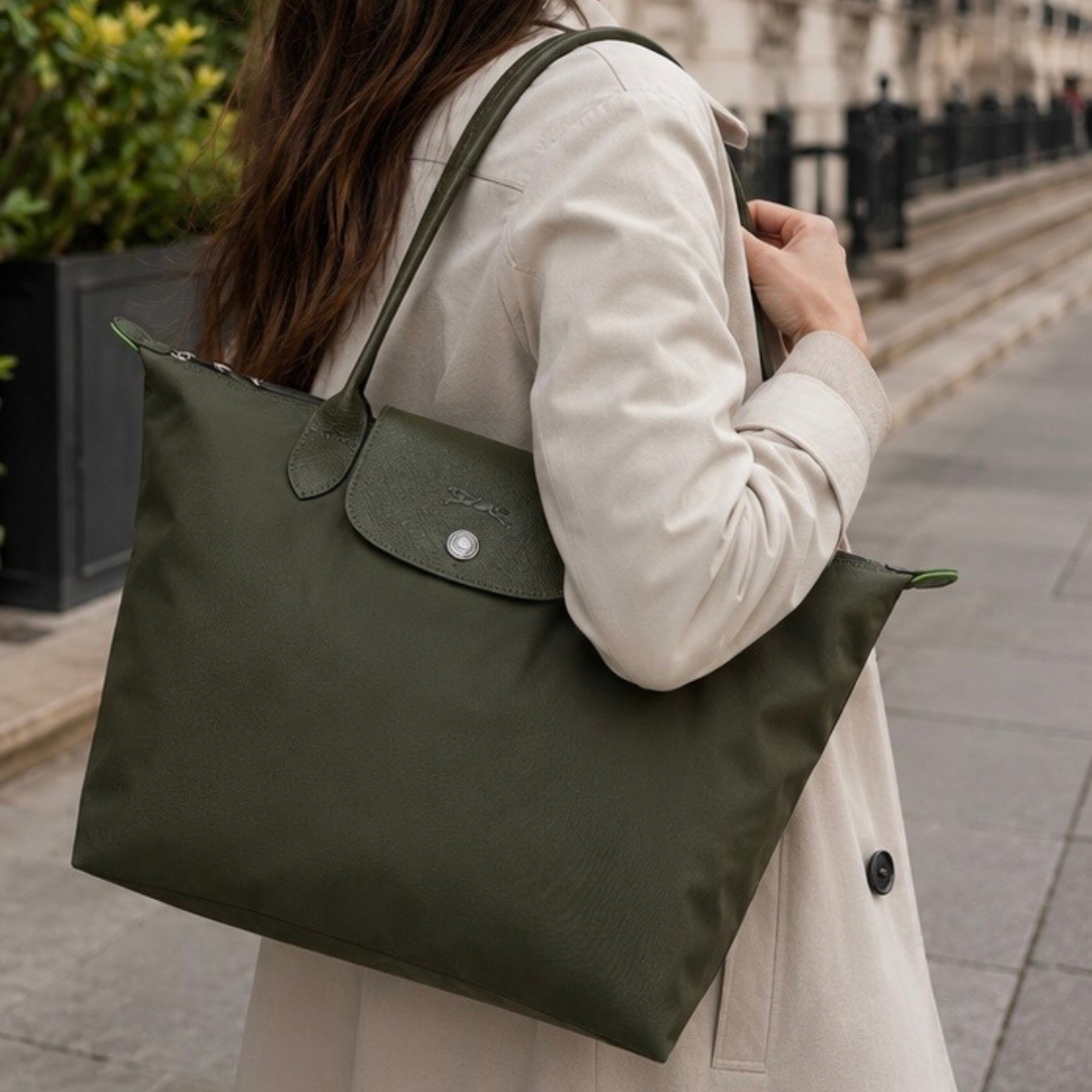 Sac Cabas Femme Pliable – Léger, Élégant & Grande Capacité - Kaki
